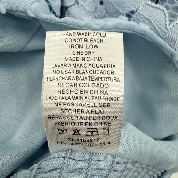 Arula Top Women A 1X NEW Blue Cottagecore Lace Long Sleeve Cropped Puff Sleeves - Picture 8 of 11